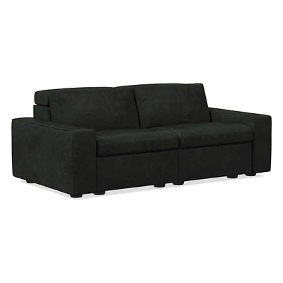 Enzo  76" Sofa, Saddle Leather, Nut