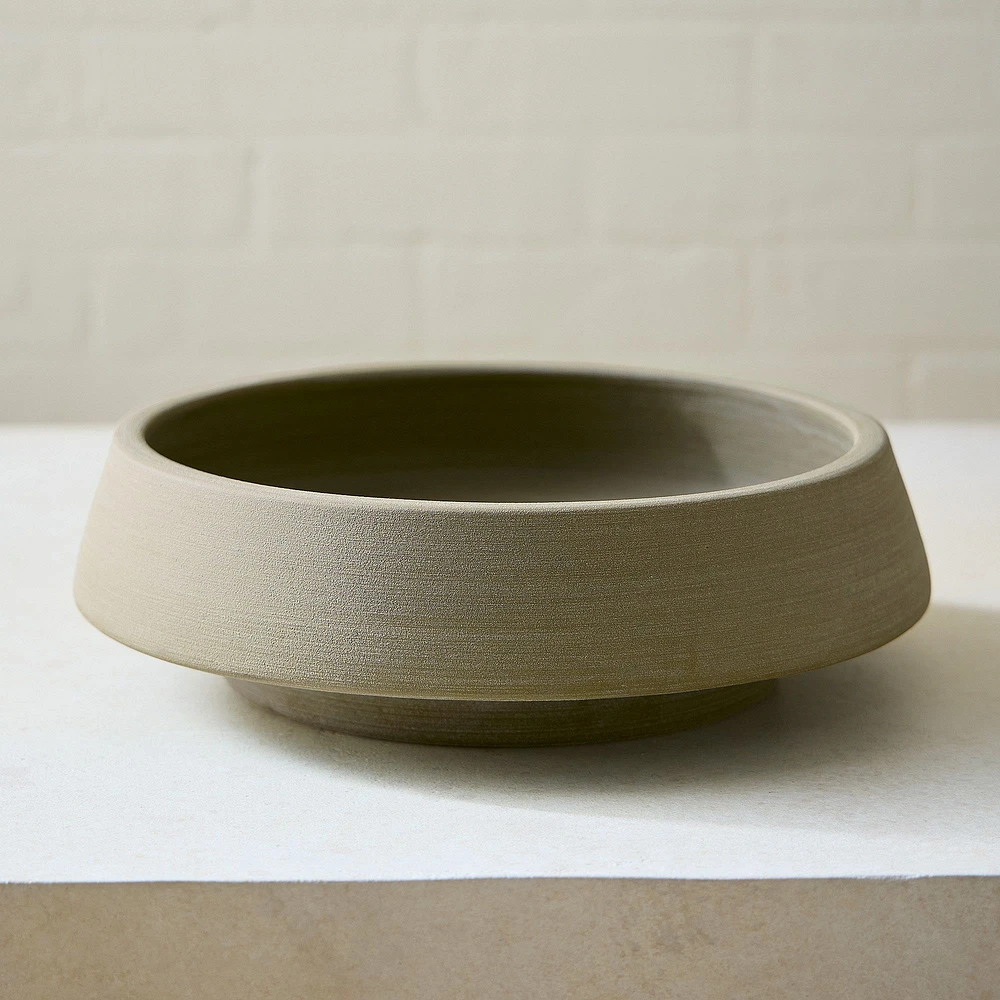 Open Box: Charlie Ceramic Centerpiece Bowl, Chalky Green