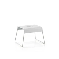 A-Collection Stool Soft Grey L 15.4",W 11.8",H 10.8"