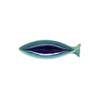 Dori Small Fish Platter, Light Blue, 8.9"W