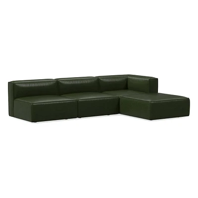 Remi, 2 Armless 1S Corner Ottoman Sect, Performance Velvet, Midnight, CS