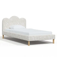 Jackie Queen Platform Bed Linen Talc