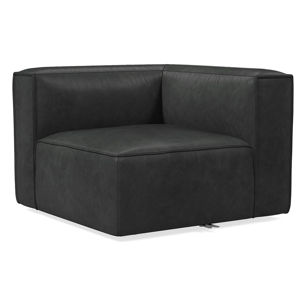 Remi Armless Single, Memory Foam, Leather, Old Saddle, Concealed Support