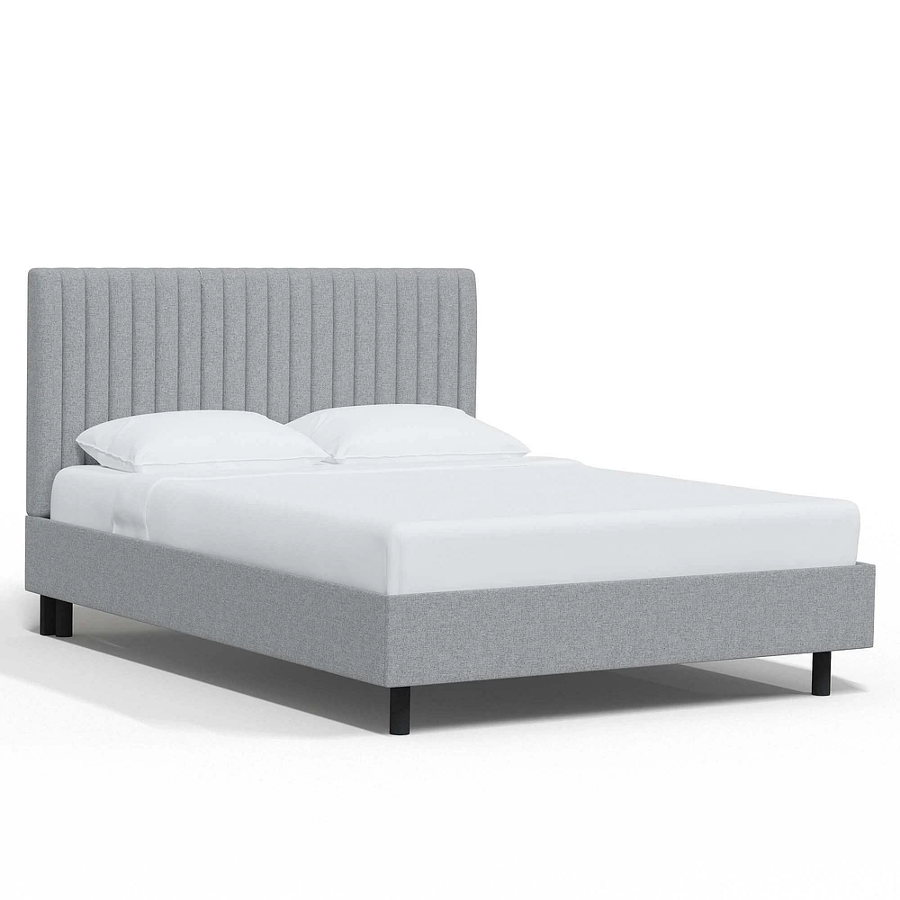 Jackson Queen Platform Bed Linen Talc