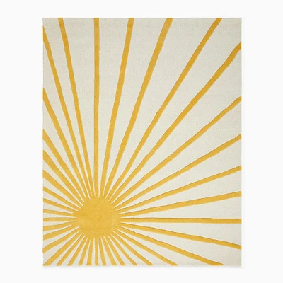 Sun Burst Rug, Dark Horseradish, 3X5