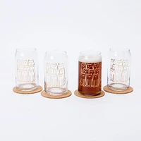 Bee Beer Can Glass