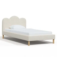 Jackie Queen Platform Bed Linen Talc