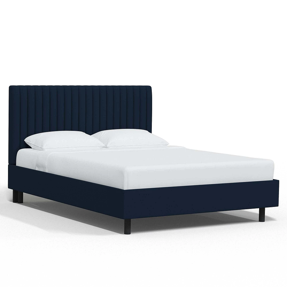 Jackson Queen Platform Bed Linen Talc