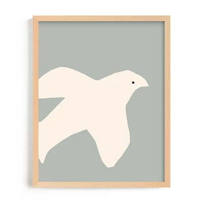 Summer Dove, Natural Wood Frame, Full Bleed Print, 11x14