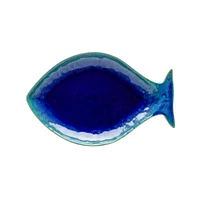 Dori Small Fish Platter, Light Blue, 8.9"W