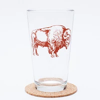 Fishing Lure Pint Glass Black