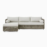 Coastal Outdoor 98 2-Piece Chaise Sectional, Natural