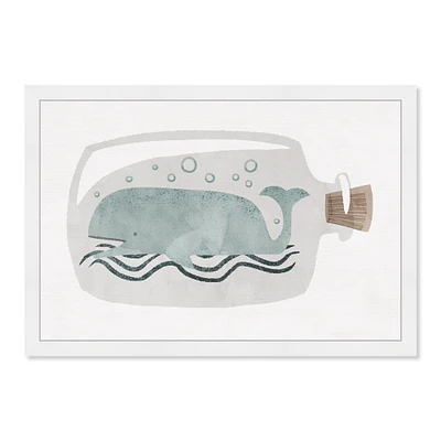 Bottled Whale Blue 15x10 Framed Wall Art Print