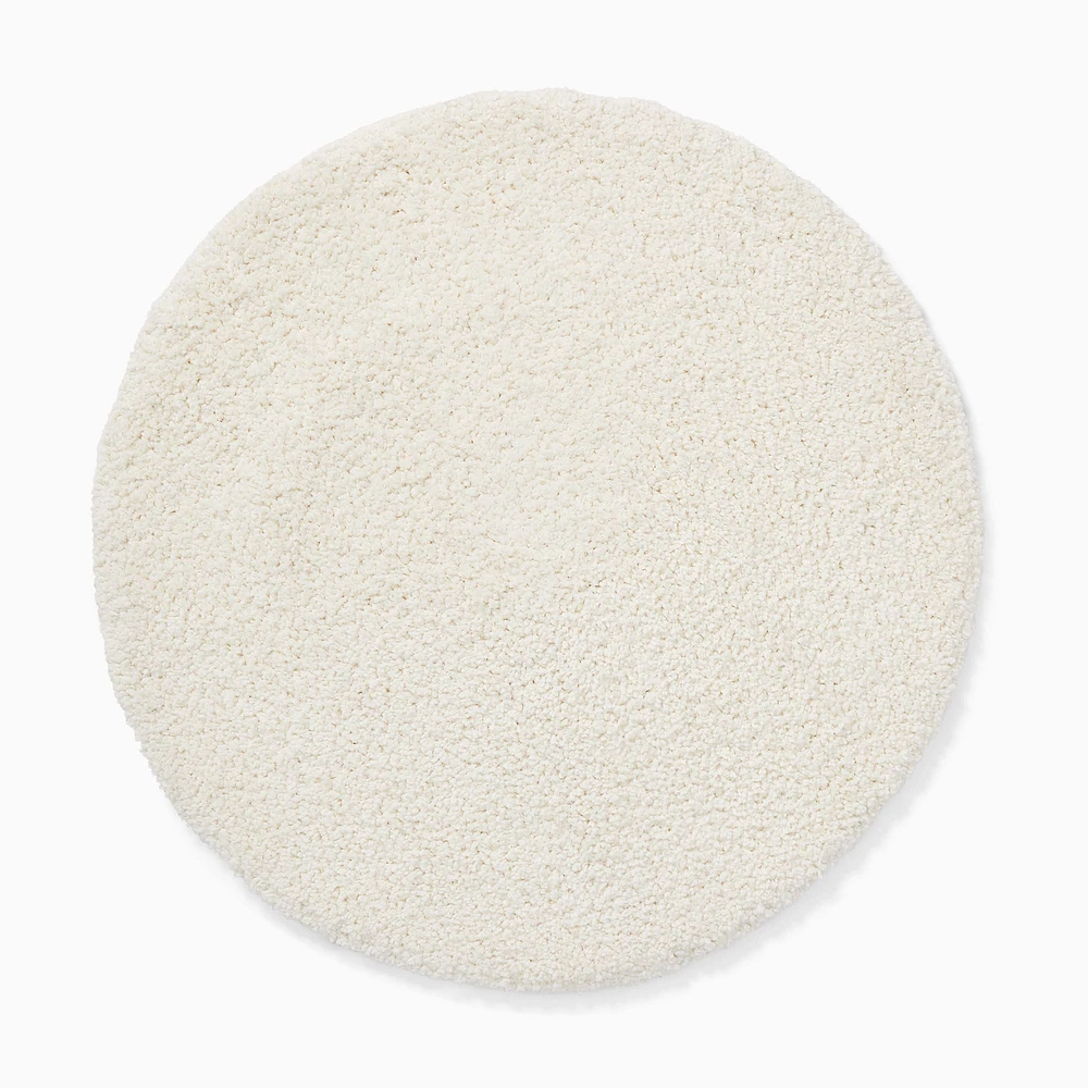 Kids Teddy Rug, Antique White, 5' round