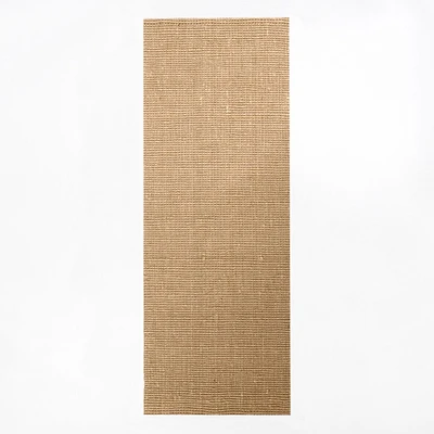 Chip & Dent: Jute Boucle Rug, 2.5'x9', Flax