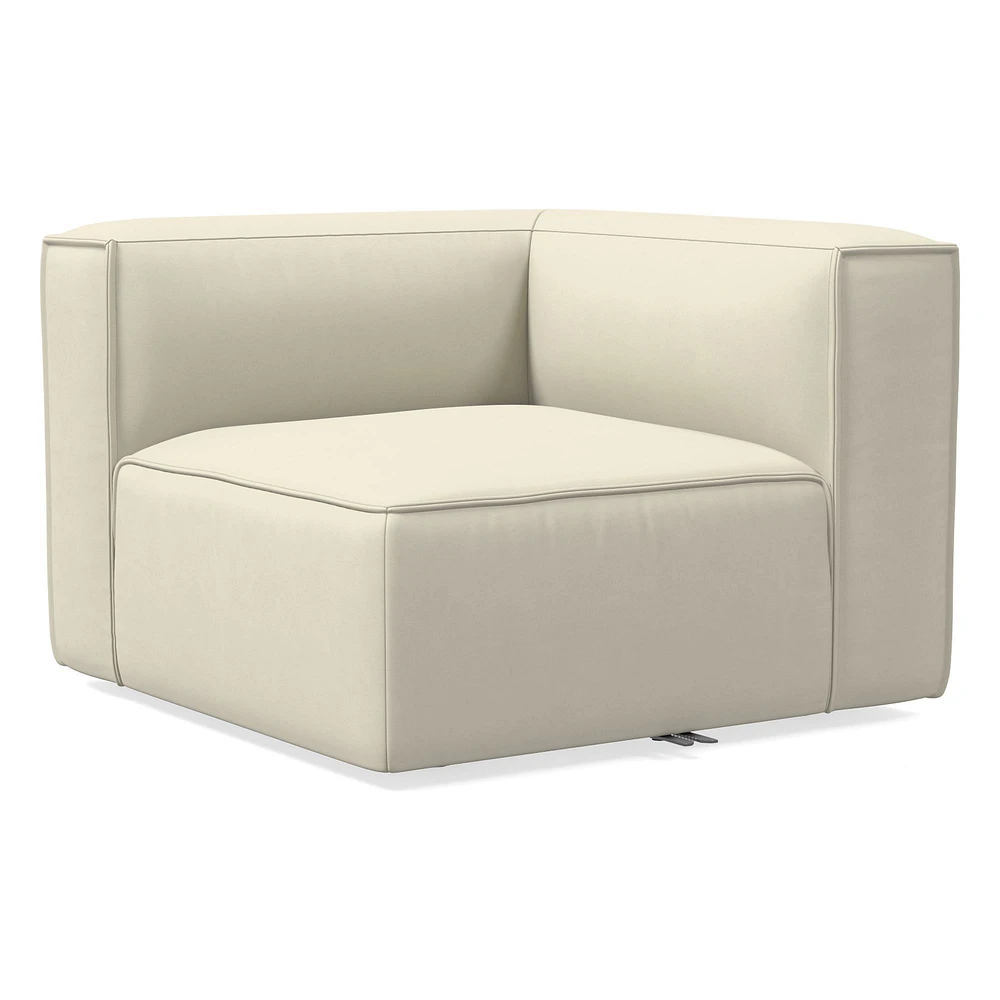 Remi Armless Single, Memory Foam, Leather, Old Saddle, Concealed Support