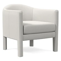 Isabella Fully Upholstered Chair, Saddle Leather, Nut