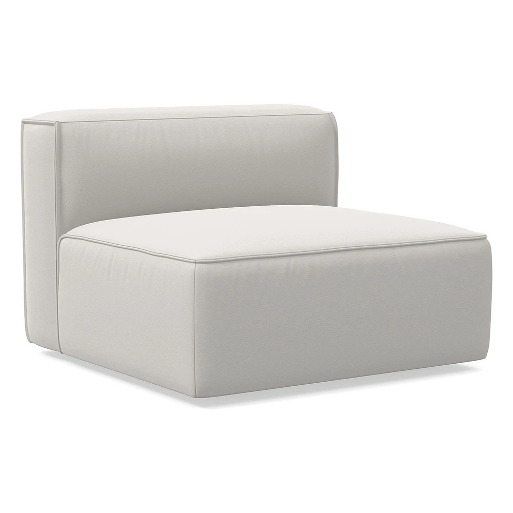 Remi Armless Single, Memory Foam, Leather, Old Saddle, Concealed Support