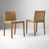 Como Dining Chair, Twill,  Alabaster, Blonde