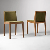 Como Dining Chair, Twill,  Alabaster, Blonde