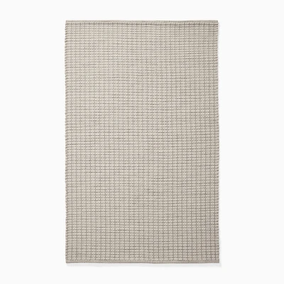 Woven Blocks Rug, Neutral, 5x8