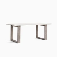 Portside 72" Concrete Dining Table, Weathered Gray