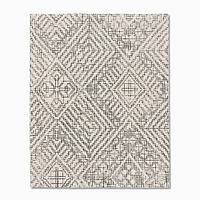 Stone Tile Wool Rug, 3'x5', Alabaster