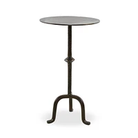 Giacinto End Table, Dark Brass