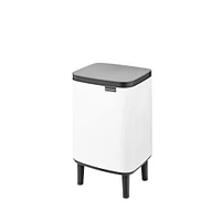 Brabantia Bo Hi Trash Can, 1.8 Gallon, White