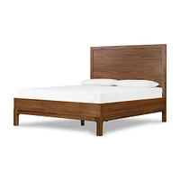 Berriman Bed, Natural Walnut-Natural Walnut Veneer-Queen