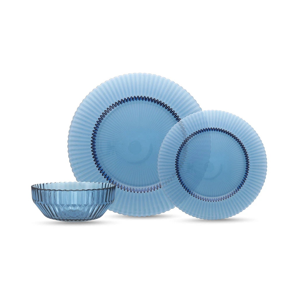 Archie Glass 12-Piece Dinnerware Set, Ginger