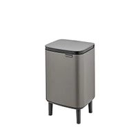 Brabantia Bo Hi Trash Can, 1.8 Gallon, White