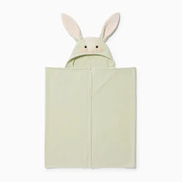 Bunny Hooded Baby Bath Wrap : Jade