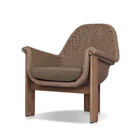 Lenai Outdoor Chair, Faux Black Hyacinth-Stained Teak-Fsc-Ellor