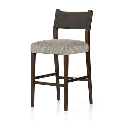 Ferris Bar Stool, Nubuck Charcoal