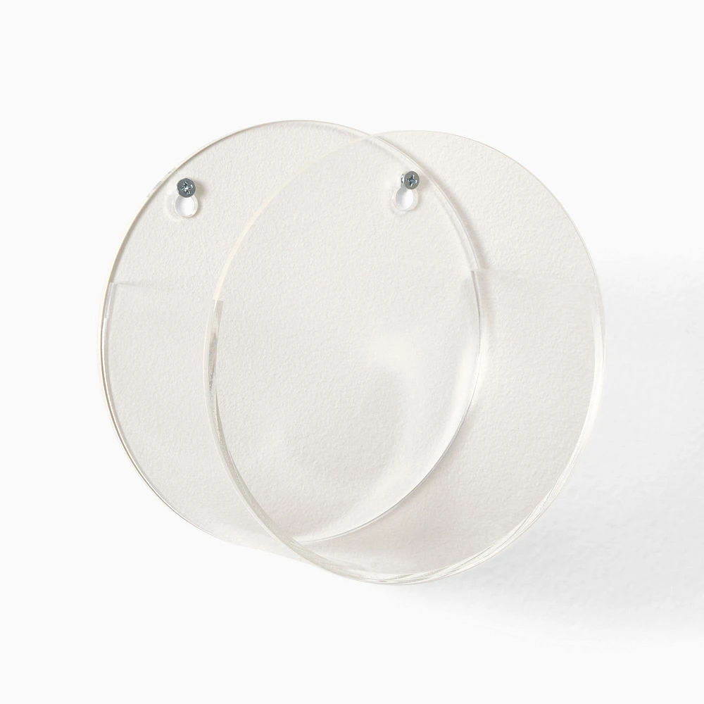 Acrylic Wall Pocket, Clear, Small, 7"