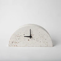 Mantle Clock, Multi Colored Terrazzo