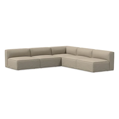 Remi Sectional Set 08: Armless Single, Corner, Cast, Charcoal