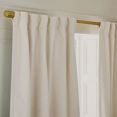 Worn Velvet Blackout Curtain, Alabaster, 48"x84"