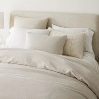 European Flax Linen Full/Queen Duvet, White