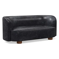 Laurent 76" Sofa, Saddle Leather, Nut, Bld