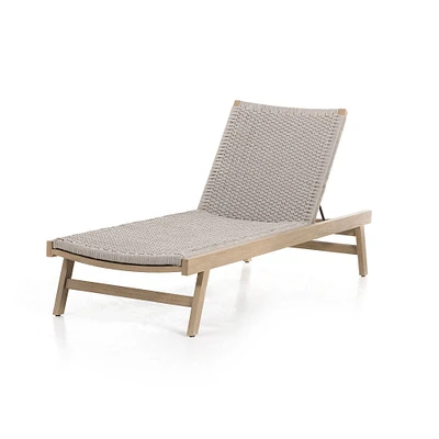 Catania Outdoor Rope Chaise, Washed Brown