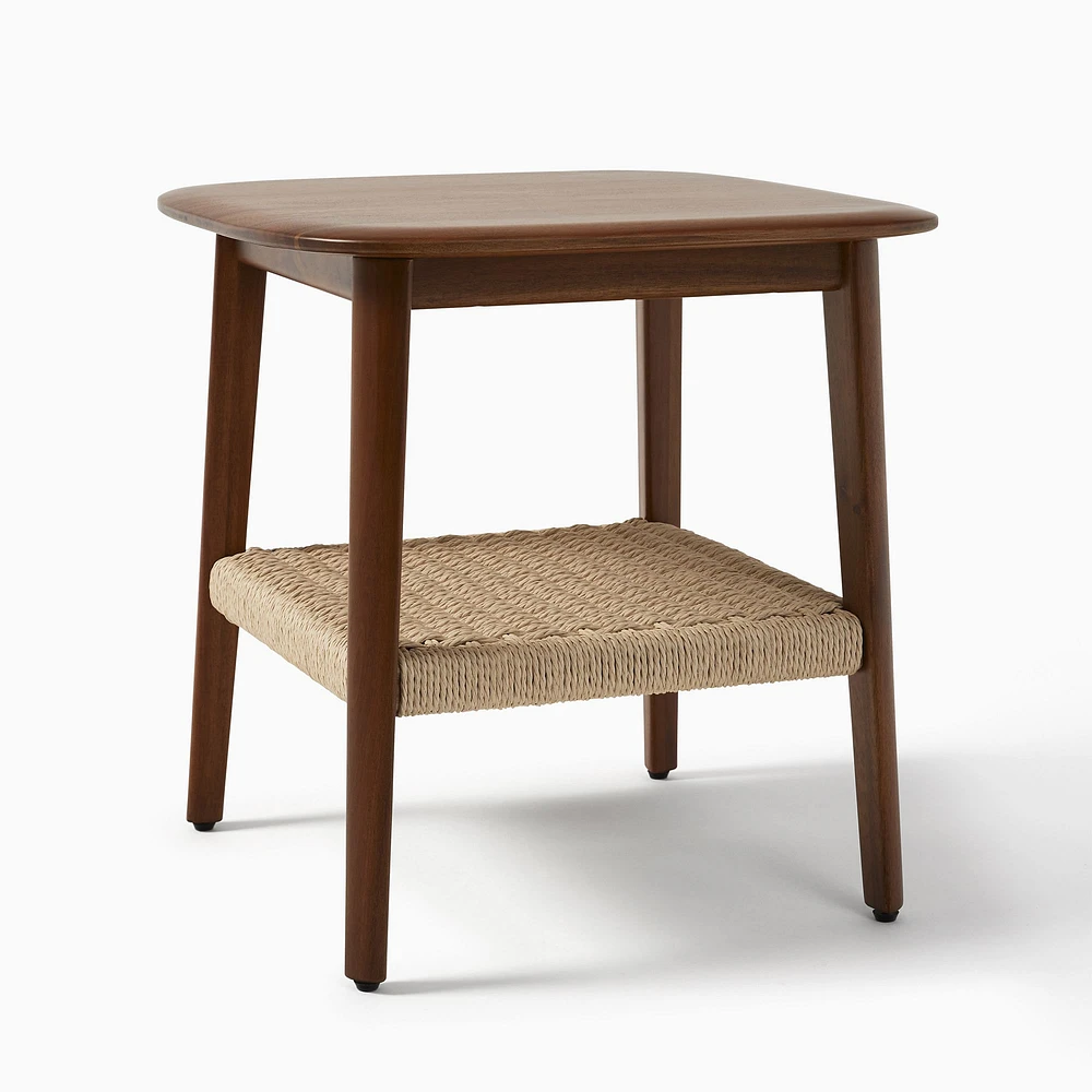 Open Box: Chadwick Mid-Century 20" Sq. Side Table, Cool Walnut