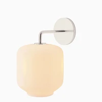 Sculptural Sconce, Pebble Medium, Milk, Brass, 6"