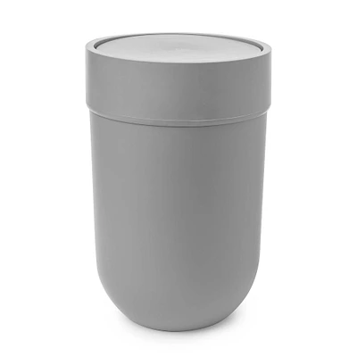 Touch Waste Can With Lid, Gray