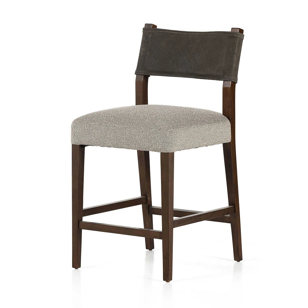 Ferris Bar Stool, Nubuck Charcoal