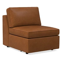 Harris Left Arm Chair, Poly, Saddle Leather, Nut