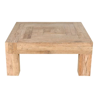 Solid Reclaimed Wood Square Coffee Table, Natural