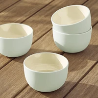 Aaron Probyn Kaloh Melamine Dinnerware, Cereal Bowl, White, Set Of 4