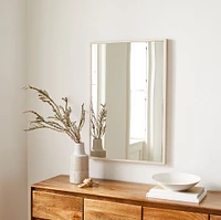 Thin Wood Rectangle Wall Mirror, Acorn